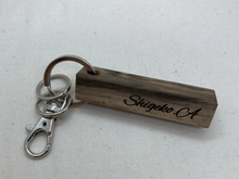 画像をギャラリービューアに読み込む, ネーム入り キーホルダー 黒柿