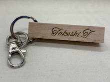 画像をギャラリービューアに読み込む, ネーム入り キーホルダー メープル